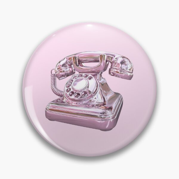 Item preview, Pink Chrome Retro Rotary Telephone designed and sold by jianina-alondra.