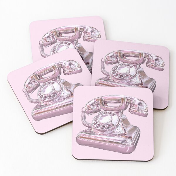 Item preview, Pink Chrome Retro Rotary Telephone designed and sold by jianina-alondra.