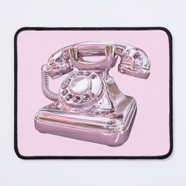 Item preview, Pink Chrome Retro Rotary Telephone designed and sold by jianina-alondra.