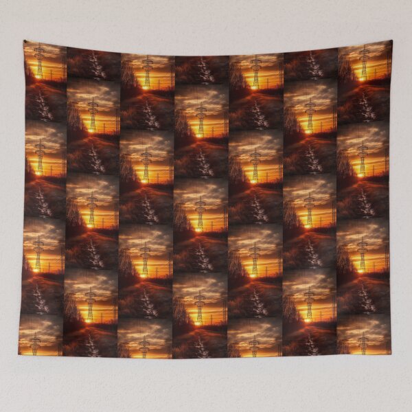 Item preview, Electricity Pylon Sunset Sky designed and sold by Pylon-Bureau.