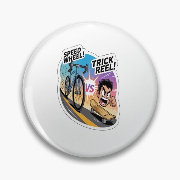 Item preview, Road Bicycle Versus Skateboard Speed Sticker designed and sold by Imaginarium of Chaos falcon88 .