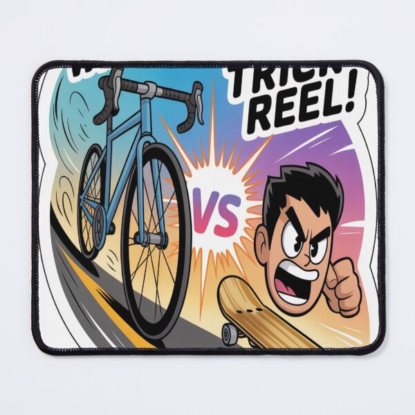 Item preview, Road Bicycle Versus Skateboard Speed Sticker designed and sold by Imaginarium of Chaos falcon88 .