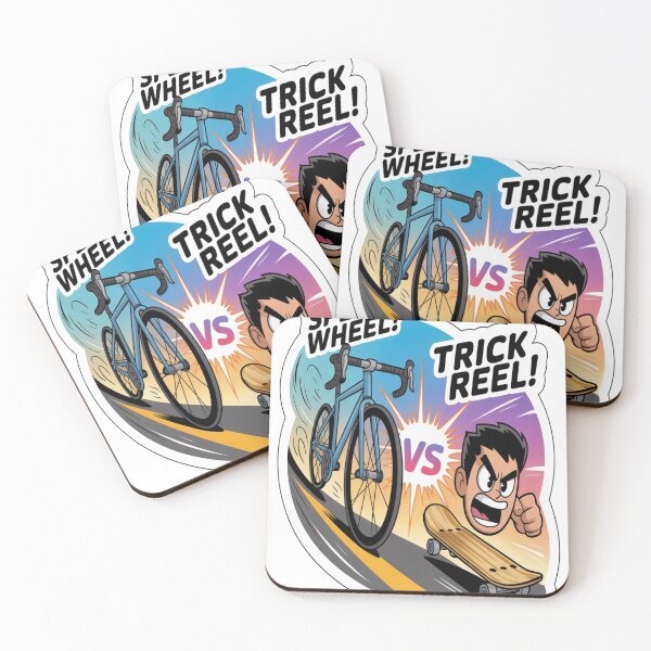 Item preview, Road Bicycle Versus Skateboard Speed Sticker designed and sold by Imaginarium of Chaos falcon88 .