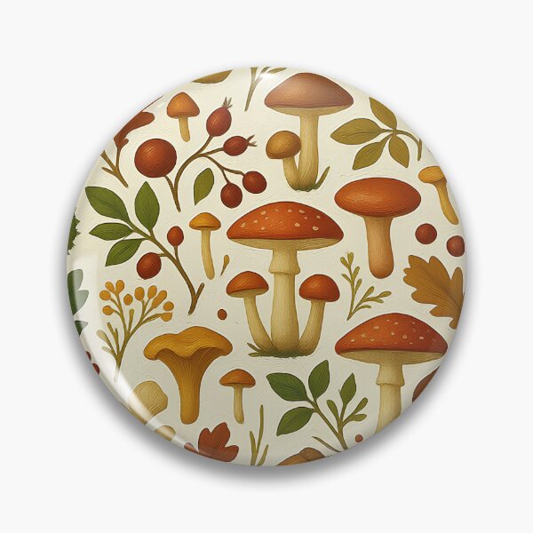 Item preview, Autumn Mushroom Forest Seamless Pattern designed and sold by Ivy-Triggs.