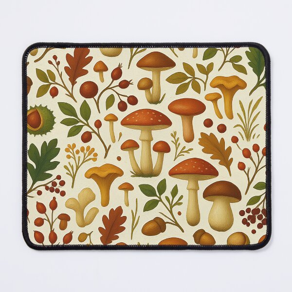 Item preview, Autumn Mushroom Forest Seamless Pattern designed and sold by Ivy-Triggs.