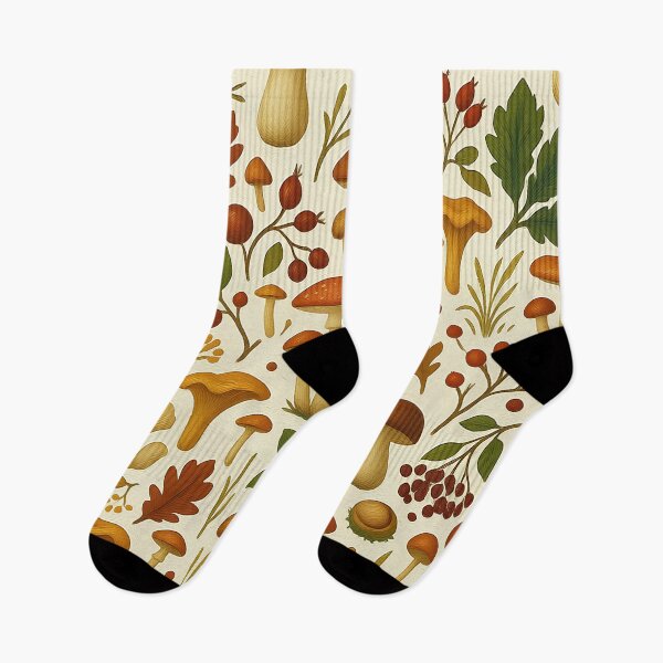 Item preview, Autumn Mushroom Forest Seamless Pattern designed and sold by Ivy-Triggs.