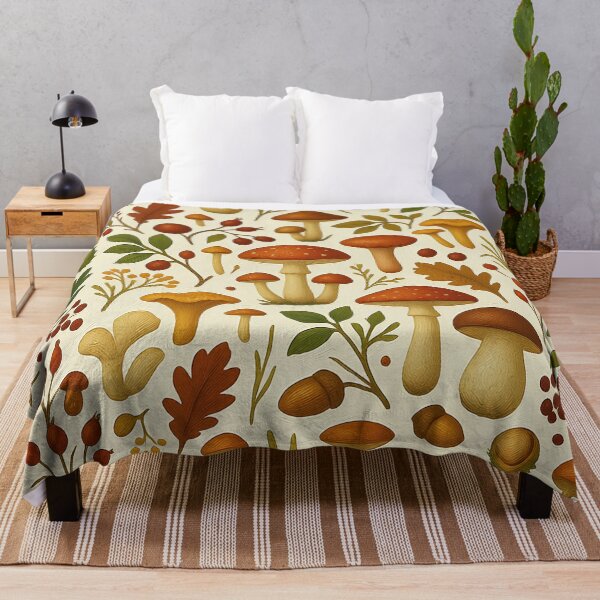 Item preview, Autumn Mushroom Forest Seamless Pattern designed and sold by Ivy-Triggs.