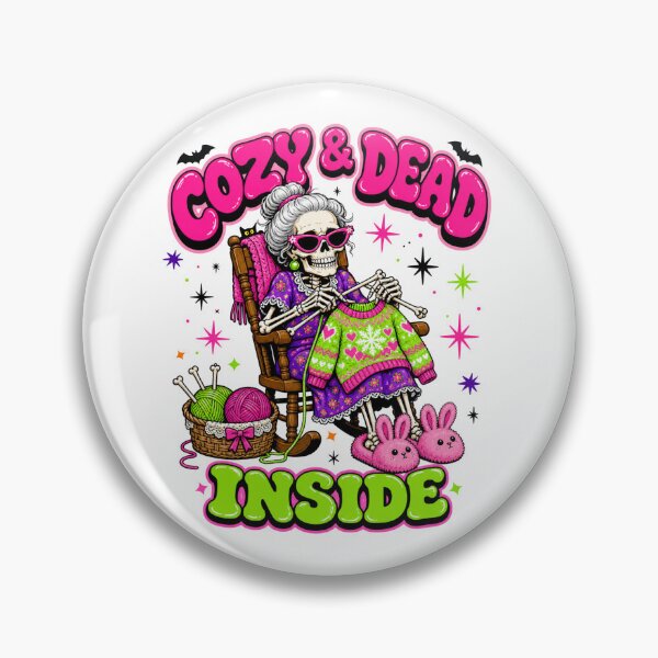 Item preview, Cozy And Dead Inside Funny Rocking Chair Skeleton Tee designed and sold by Design Vibras.