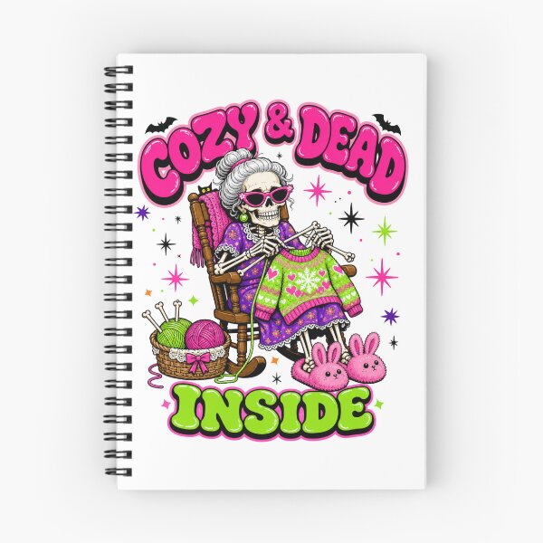 Item preview, Cozy And Dead Inside Funny Rocking Chair Skeleton Tee designed and sold by Design Vibras.