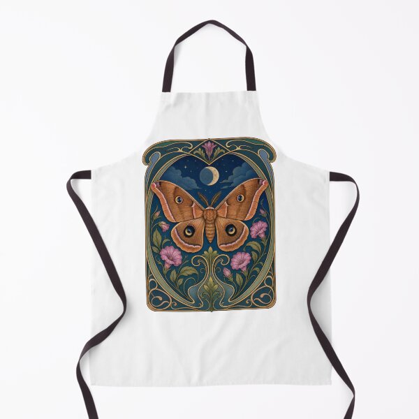 Item preview, Art Nouveau Polyphemus Moth Moon Night Sky Botanical designed and sold by AntiqueImages.