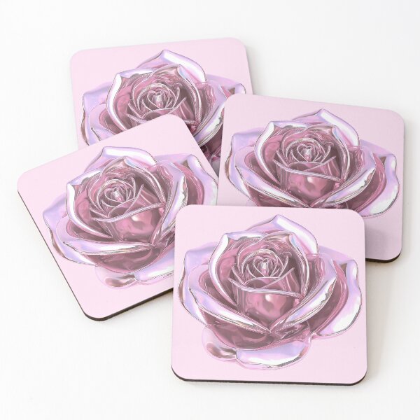 Item preview, Pink Chrome Rose Y2K Aesthetic designed and sold by jianina-alondra.