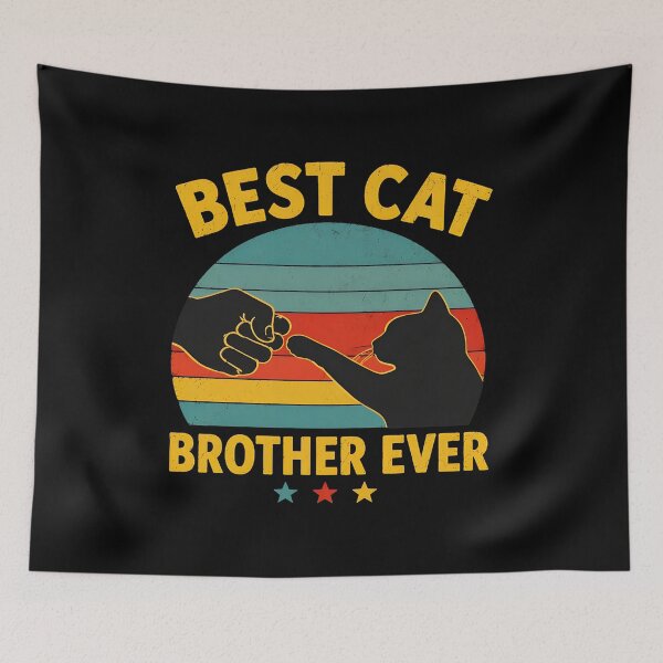 Item preview, Best Cat Brother Ever Retro Fist Bump Design designed and sold by SoyLamderma.