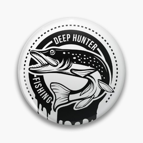 Item preview, Deep Hunter Fishing Pike Muskie Vintage Vector Drip designed and sold by JIMBOEE.