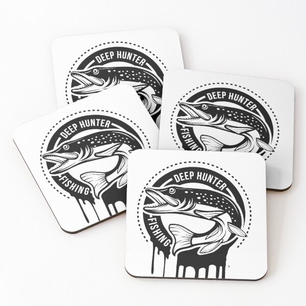 Item preview, Deep Hunter Fishing Pike Muskie Vintage Vector Drip designed and sold by JIMBOEE.