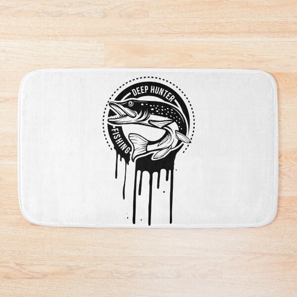Item preview, Deep Hunter Fishing Pike Muskie Vintage Vector Drip designed and sold by JIMBOEE.
