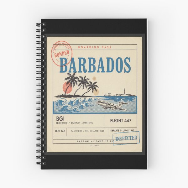 Item preview, Barbados Mid‑Century Boarding‑Pass Stamp — Caravelle Edition designed and sold by stickercuffs.