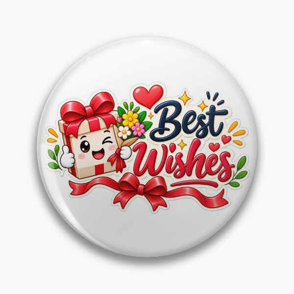 Item preview, Best Wishes Sticker – Cute Kawaii Gift Box, Floral Congratulations & Celebration Design designed and sold by vinothmech53.