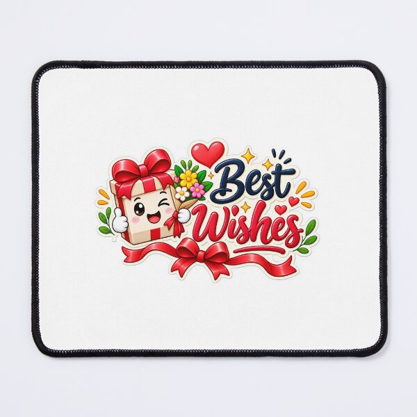 Item preview, Best Wishes Sticker – Cute Kawaii Gift Box, Floral Congratulations & Celebration Design designed and sold by vinothmech53.