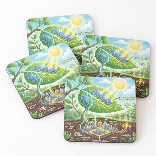 Item preview, Plant Leaf Solar Panel Clean Energy Photosynthesis Infographic designed and sold by Michaelragheb.