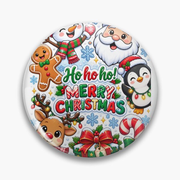 Item preview, Ho Ho Ho Merry Christmas – Cute Kawaii Christmas Characters designed and sold by Suzaku Studio.