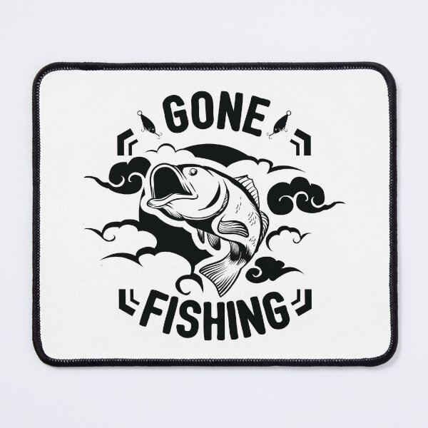 Item preview, Gone Fishing Largemouth Bass Vintage Vector Retro Angler designed and sold by JIMBOEE.