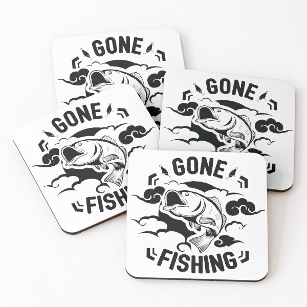 Item preview, Gone Fishing Largemouth Bass Vintage Vector Retro Angler designed and sold by JIMBOEE.