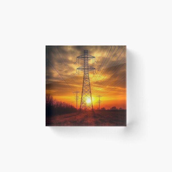 Item preview, Electricity Pylon Sunset Horizon designed and sold by Pylon-Bureau.