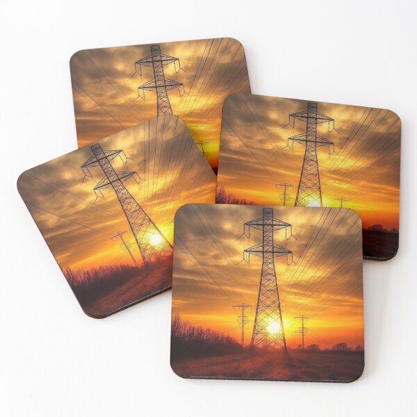Item preview, Electricity Pylon Sunset Horizon designed and sold by Pylon-Bureau.