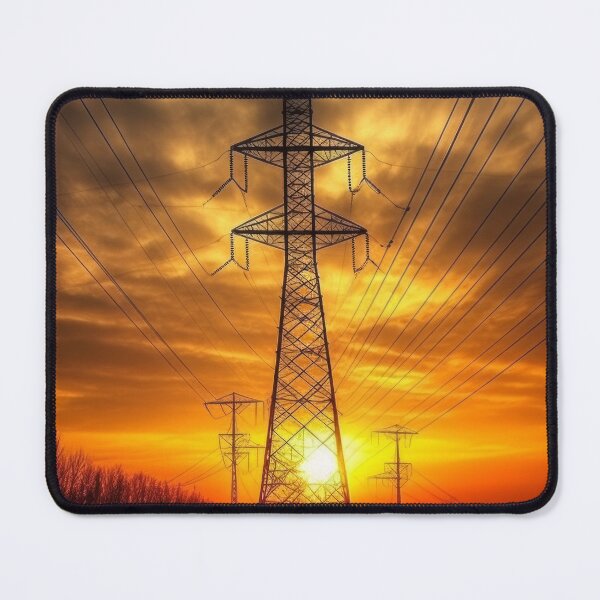 Item preview, Electricity Pylon Sunset Horizon designed and sold by Pylon-Bureau.
