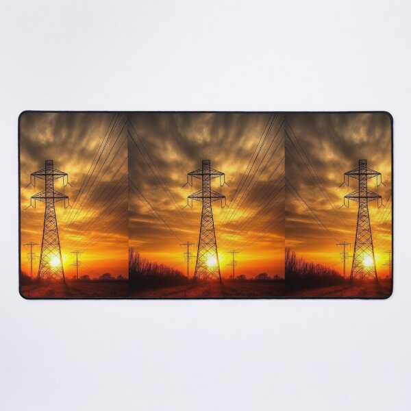 Item preview, Electricity Pylon Sunset Horizon designed and sold by Pylon-Bureau.