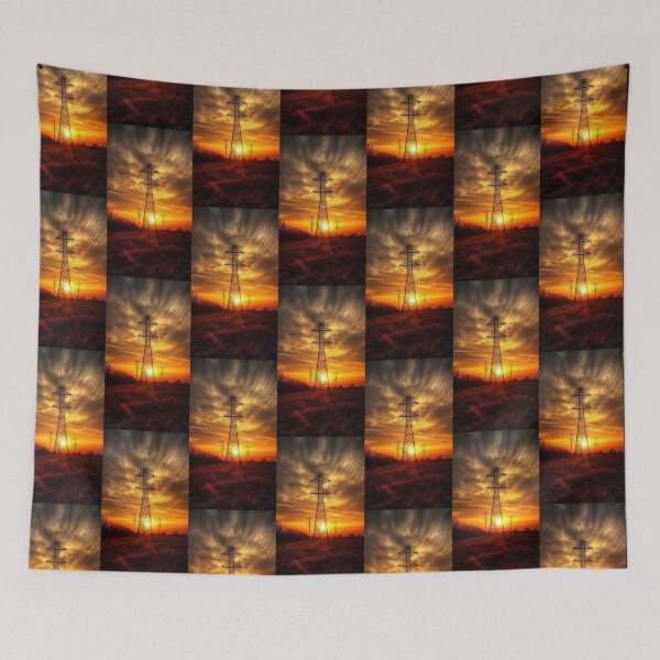 Item preview, Electricity Pylon Sunset Horizon designed and sold by Pylon-Bureau.