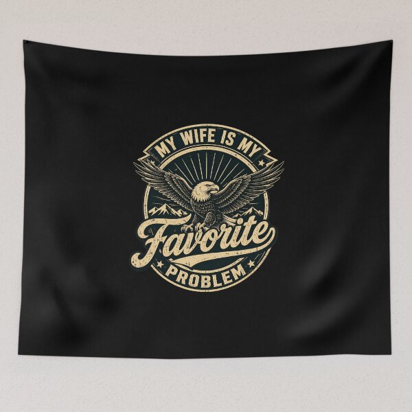 Item preview, My Wife is My Favorite Problem American Flag Husband Funny designed and sold by felixpalette.
