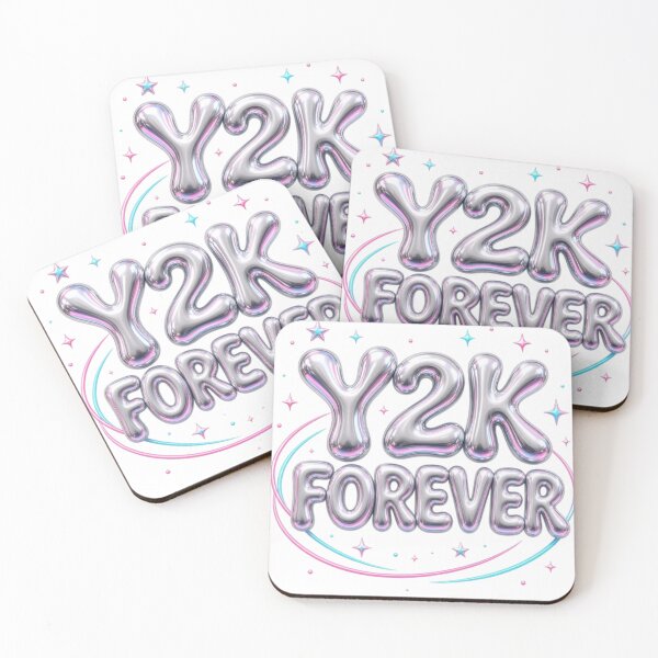 Item preview, Y2K Forever Retro Futuristic Aesthetic Bubble Text designed and sold by Pawfect Vibes Hub.