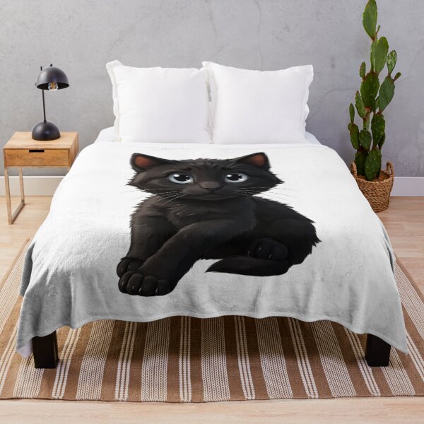 Item preview, Cute Black Kitten with Big Blue Eyes designed and sold by SoyLamderma.