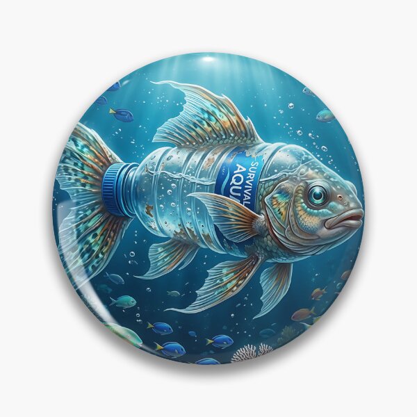 Item preview, Plastic Bottle Disguised As Fish Ocean Pollution Art designed and sold by Michaelragheb.