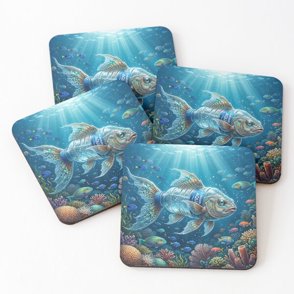 Item preview, Plastic Bottle Disguised As Fish Ocean Pollution Art designed and sold by Michaelragheb.