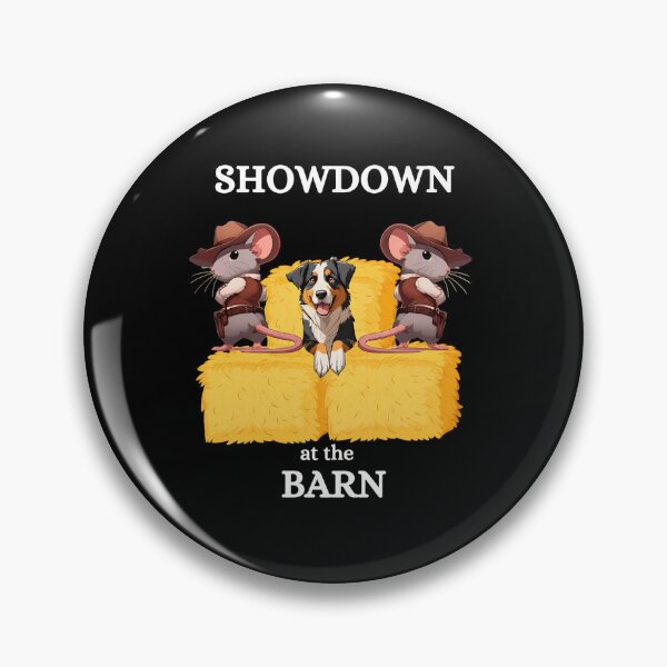 Item preview, Showdown at the Barn Funny Mice and Dog Western designed and sold by obbinkmik.