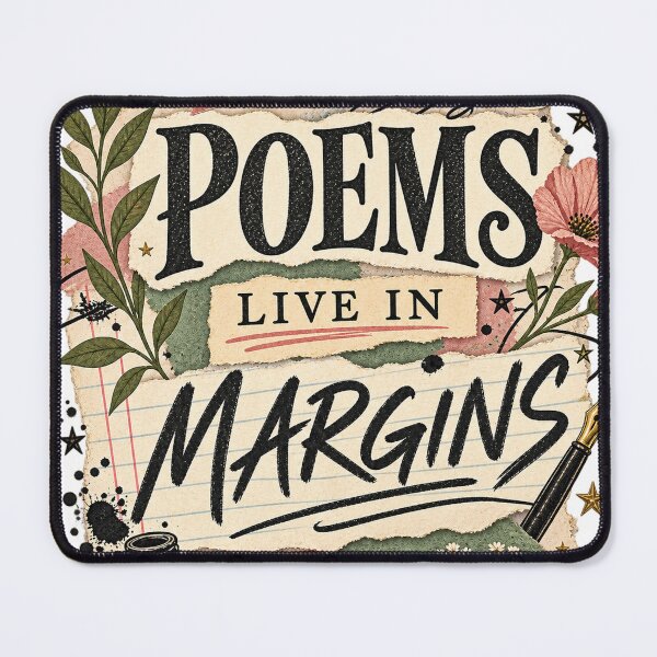 Item preview, Poems Live in Margins Poetcore Literary Collage T-Shirt designed and sold by Bold Habit Co..