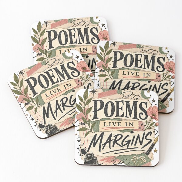 Item preview, Poems Live in Margins Poetcore Literary Collage T-Shirt designed and sold by Bold Habit Co..