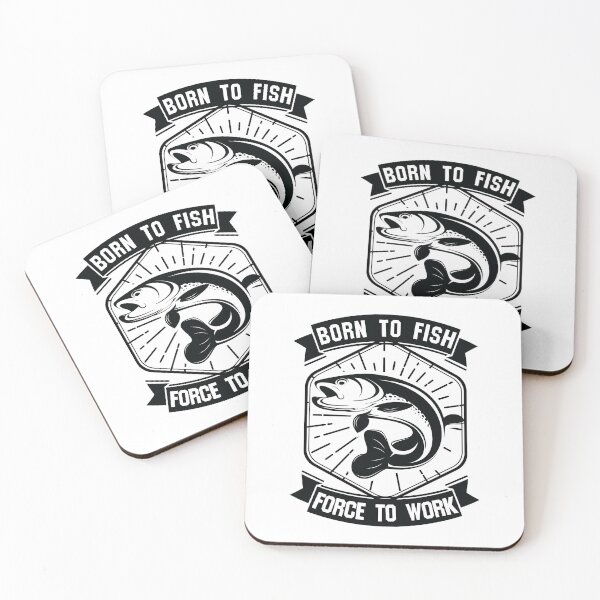 Item preview,  Born to Fish Forced to Work Funny Trout Angler designed and sold by JIMBOEE.
