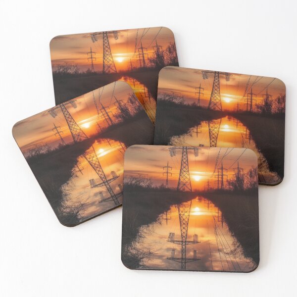 Item preview, Electricity Pylon Sunset Reflection designed and sold by Pylon-Bureau.