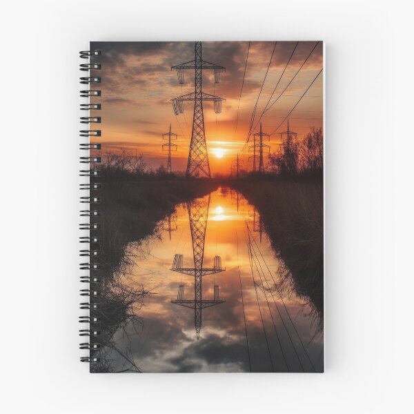 Item preview, Electricity Pylon Sunset Reflection designed and sold by Pylon-Bureau.