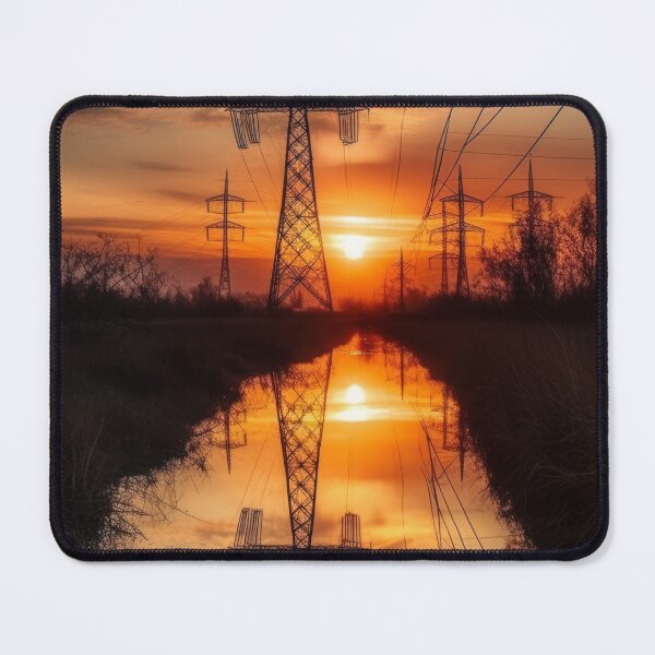 Item preview, Electricity Pylon Sunset Reflection designed and sold by Pylon-Bureau.