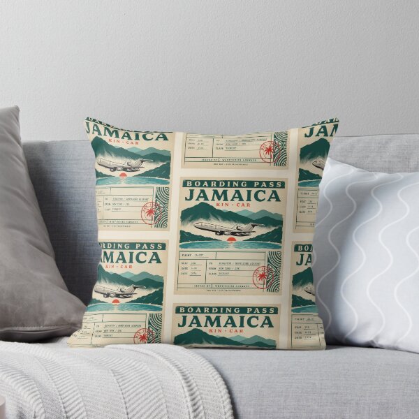Item preview, Jamaica Mid‑Century Boarding‑Pass Stamp — 727 Jet Edition designed and sold by stickercuffs.