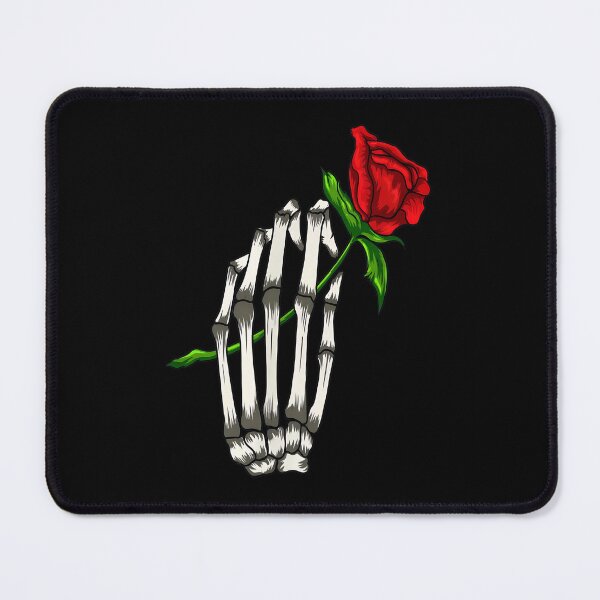 Item preview, Skeleton Hand Holding Red Rose Dark Floral Art designed and sold by arauzrosu.