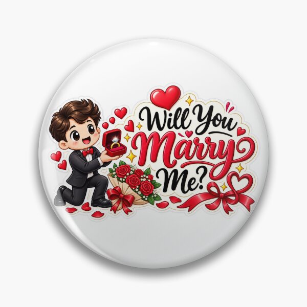 Item preview, Will You Marry Me Sticker – Romantic Proposal, Engagement & Wedding Love Design designed and sold by vinothmech53.