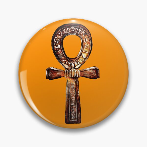 Item preview, Hand-Drawn Wooden Ankh Cross: Ancient Egyptian Symbol of Life designed and sold by Starpuffdesign.