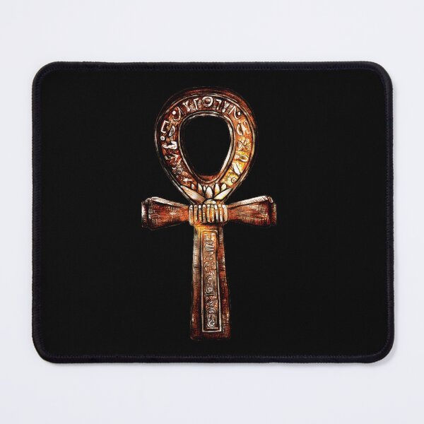 Item preview, Hand-Drawn Wooden Ankh Cross: Ancient Egyptian Symbol of Life designed and sold by Starpuffdesign.