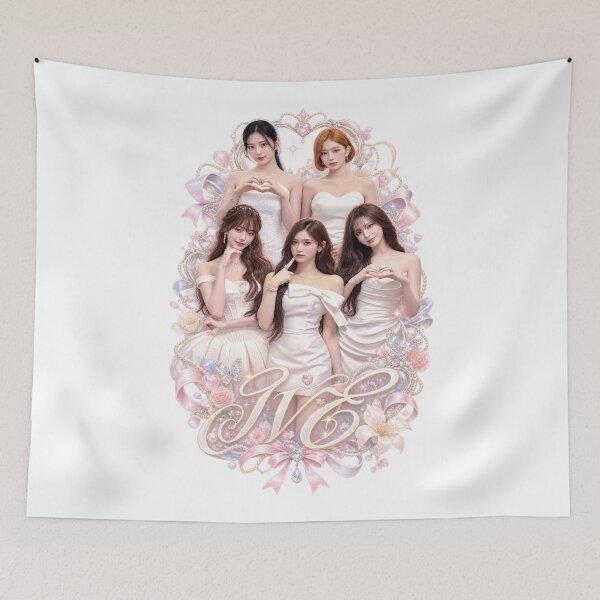 Item preview, IVE Group Kpop Photo Frame Graphic | Coquette Heart Ribbon Visual designed and sold by Valereekmerch.