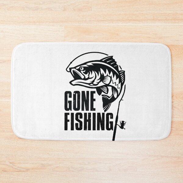 Item preview, Gone Fishing Bass Rod Vintage Distressed Angler designed and sold by JIMBOEE.